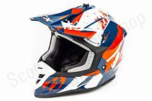 Шлем мото кроссовый GTX 633 (M) #3 BLUE/RED WHITE