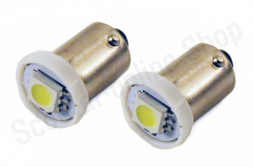 LED лампа (2 ШТ) T4W (BA9S) 1SMD (5050) WHITE , в габариты, подсв. панели прибор., салона фото фотография изображение картинка