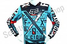 Футболка кроссовая Fox бирюзовая XXL