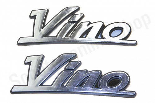 Наклейки (набор)   Yamaha VINO   (12х4см, 3шт, пластик, хром)   (#4976) фото фотография изображение картинка