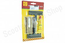 Набор для ремонта бескамерных  шин YP811-C (жгуты, шило, клей)