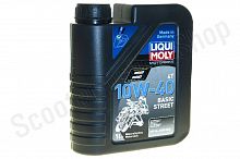 3044 Масло моторное LiquiMoly Motorbike 4T Basic Street 10W-40 SL;JASO MA2 Минеральное 1л