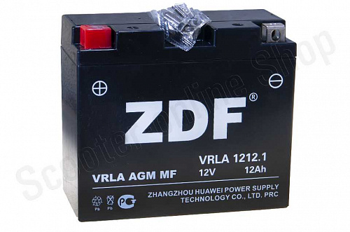 Аккумулятор  1212.1  YT12B-4  ZDF VRLA Black 150х130х70  (прямая) фото фотография изображение картинка