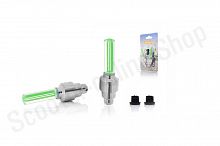 Колпачок на ниппель  светящийся, пара  (зеленые)  "Fireflys"  #DEN-005