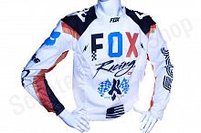 Футболка кроссовая Fox белая с рисунком разм. XXL