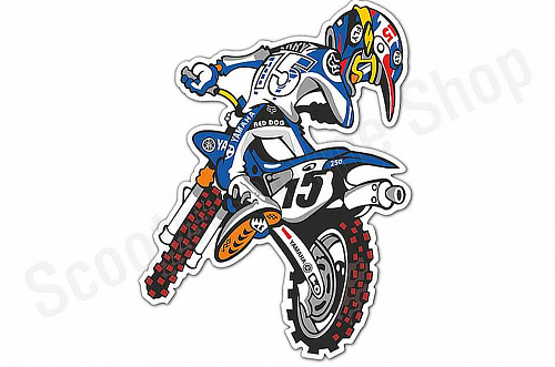 Наклейка автомобильная Мотокросс 25см фото фотография изображение картинка
