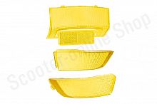 Стекло стоп-сигнала желтое + задних поворотников  Dio AF18 комплект