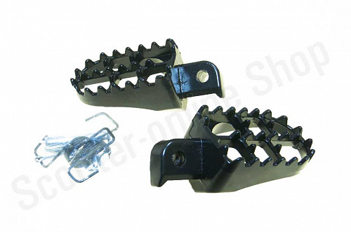 Подножки водителя питбайк  чёрные / WW0980 фото фотография изображение картинка