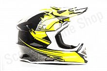 Шлем кроссовый HIZER B6195 #2 (S) black/yellow