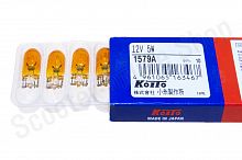 Лампа 12v 5w  б/ц T10 оранжевый  WY5W  Koito / 1579a