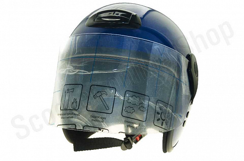 Шлем открытый Шлем защитный X 70/8 Л Джет с забралом синий XS(54) фото фотография 
