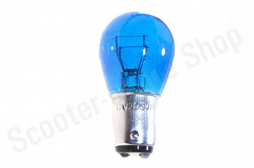 Лампа стоп-сигнал/габарит S25  21W/5W   синяя  "YWL" фото фотография изображение картинка