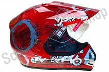 Шлем эндуро  CAN V340 RED/TZD-WB L(60)