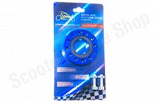 Адаптер патрубка карбюратора поворотный  d25-D59.3-h9.8  L45  синий