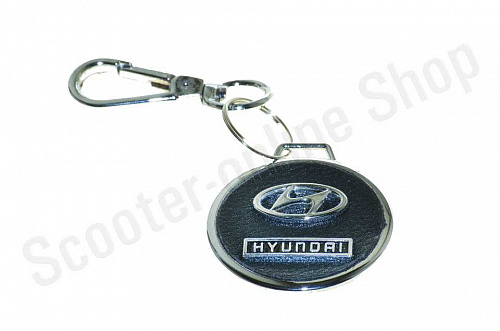Брелок кожа/металл (круглый) HYUNDAI фото фотография изображение картинка