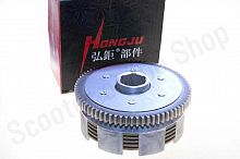 Сцепление в сборе   4T CG125  73T  4 болта 5 дисков "HONGJU" 