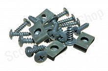 Саморез + скоба для пластика скутера 4x15мм комплект 15шт TMMP