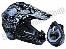 Шлем (кроссовый)  NBX-PRO  Scorch серый/черн. глянцевый    L