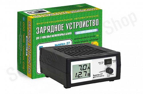 Зарядное устройство Вымпел-27 (автомат,0-7А, 14.1/14.8/16В, ЖК индикатор) фото фотография изображение картинка
