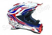 Шлем кроссовый THH TX-25  WHT/RED BLUE BLADE 58(M)