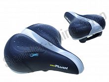 Седло комфорт с перфорир. подушечками, 265х173мм, черно-серое VELO PLUSH