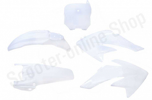 Пластик питбайк (тип CRF70) белый  комплект фото фотография изображение картинка