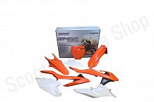 Комплект пластика для мотоциклов KTM 2017/KEWS K16 Voron Moto оранжевый белый 