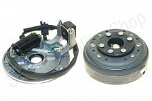 Генератор в сборе YX125 1 катушка (статор + ротор)