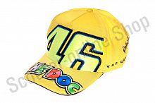 Кепка бейсболка Бейсболка   "46 VALENTINO ROSSI" желтая, 100% хлопок mod:2