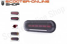 Стоп в сборе диодный  униветрсальный  200*65мм  с поворотами  "LIPAI"