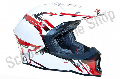 Шлем кроссовый Shot Striker бело-красный S фото фотография изображение картинка