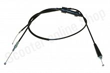 Трос газа (двойной прямой, для карбюратора с ускорителем) 250см3 L=1185 SM-PARTS