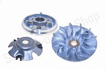 Вариатор в сборе  152QMI, 157QMJ, 161QMK  d-107 втулка 24х15х51,5 / 607158/1.20.21.01.01000