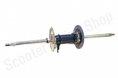 Ось заднего  колеса  ATV  027-19  крепление , звезда , диск торм.  740мм   "FLD" фото фотография изображение картинка