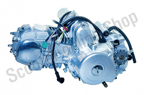 Двигатель в сборе 152FMI 125сс 52.4x55.5 полуавтомат, 1+1 , верхний стартер фото фотография изображение картинка