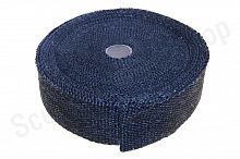 Термолента глушителя 1,5х50х15м до 950град.(черная) / Россия