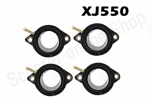 Патрубок карбюратора Yamaha XJ550 XJ550R, 1981, 1982 комплект фото фотография изображение картинка