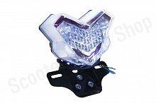 Стоп-сигнал  в сборе  Delta  диодный  без поворотов, тонированный  +крепление  #5  "LIPAI"