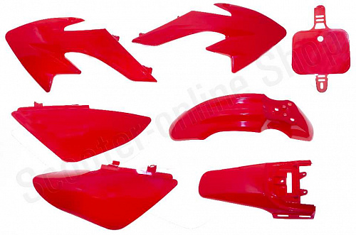 Пластик питбайк  тип CRF50  красный  комплект фото фотография изображение картинка