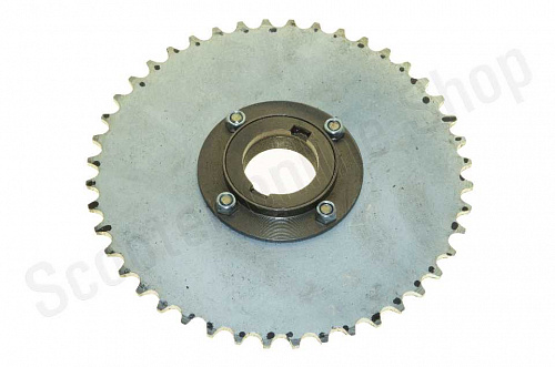 Звезда ведомая веломотор 44T с муфтой F66 (4 отверстия) фото фотография изображение картинка