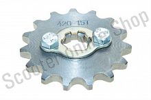 Звезда ведущая 420-15 d-17  (стопорная шайба+болты) 