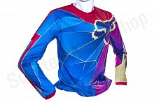 Футболка кроссовая Fox сине-фиолетовая L 