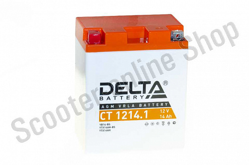 Аккумулятор 12в 14ач  DELTA  1214.1 YB14-BS 130 х 87 х 160 фото фотография изображение картинка