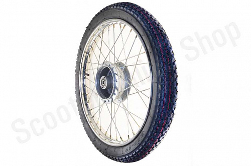 Диск передний в сборе с покрышкой Delta 2,50-17 спиицованный DEL3001   фото фотография изображение картинка