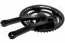 Звезда велосипедная (передняя)   36T   (+2 шатуна L-190мм, под квадрат, черный, с защитой)  