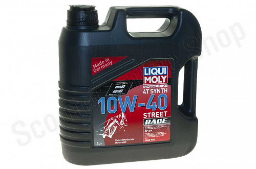20754 Масло моторное LiquiMoly Motorbike 4T Synth Street Race 10W-40 SN MA2 4л фото фотография изображение картинка