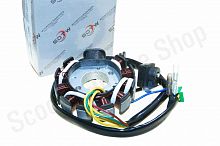 Статор генератора 152QMI 157QMJ (10+1 обм., разъем 4 конт.+2 пров.)