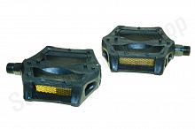 Педали велосипедные горные   (с катафотами, пластик, широкие, черные)   "DS"