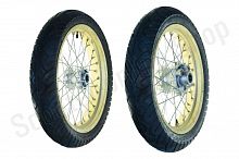 Комплект дисков  с резиной супермото 130/70-17"+110/70-17" "золото"