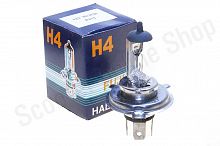 Лампа фары H4  12V 35W/35W   (белая)   "BLUE BOX"  
